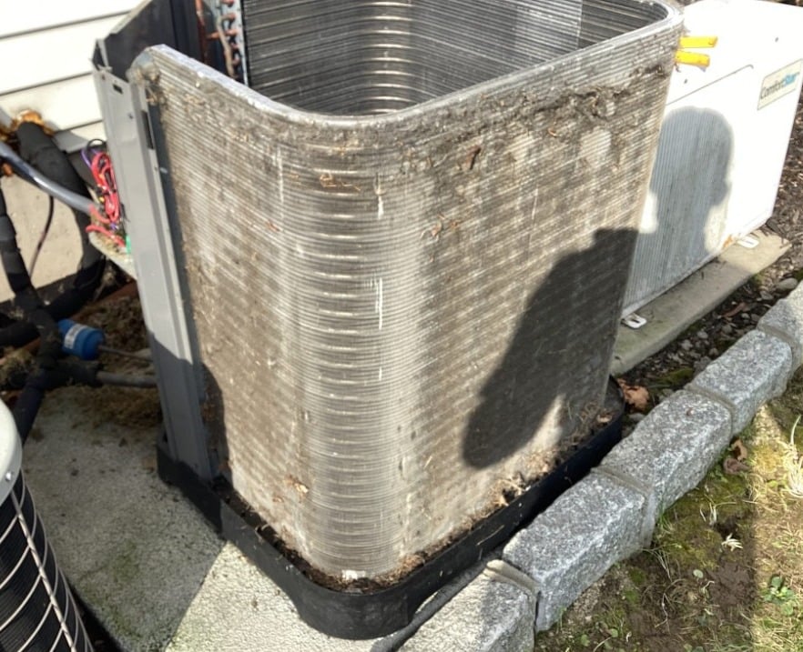 AC in Hopewell before cleaning and tuneup