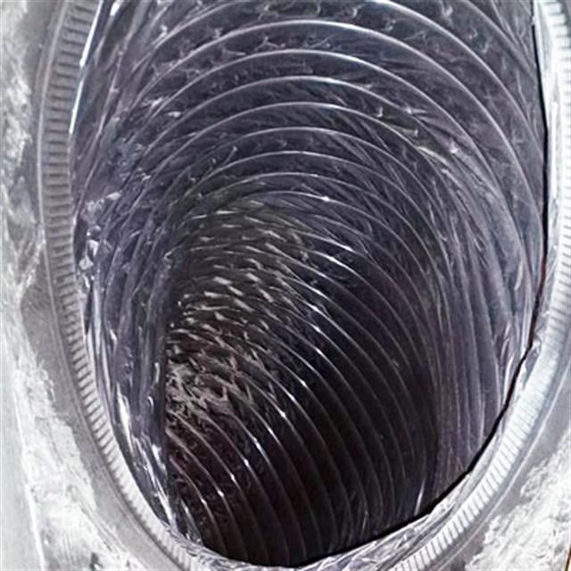 Air duct after cleaning