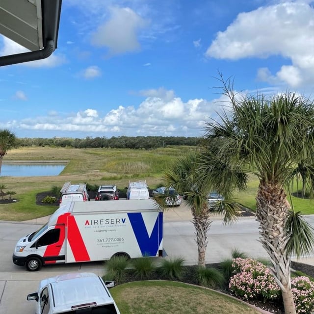 Aire Serv Van and Palm Trees