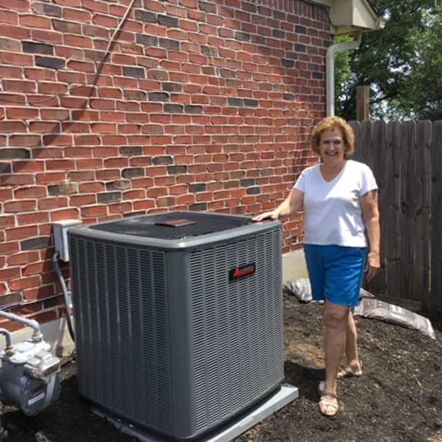 Customer with New A/C Unit