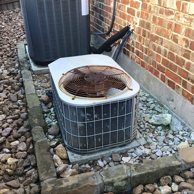 Example of an old unit needing to be replaced