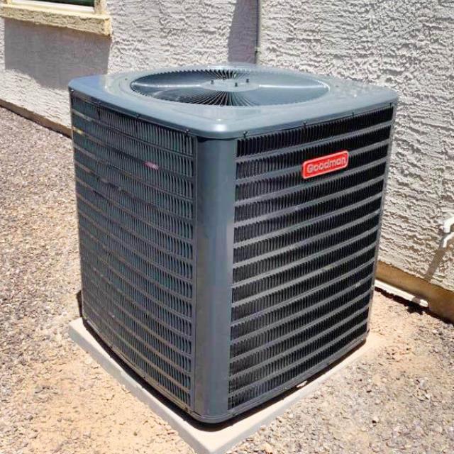 An AC unit outside of an Arizona home