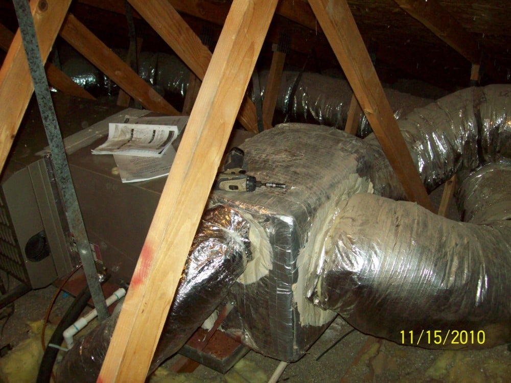 Improperly installed duct work