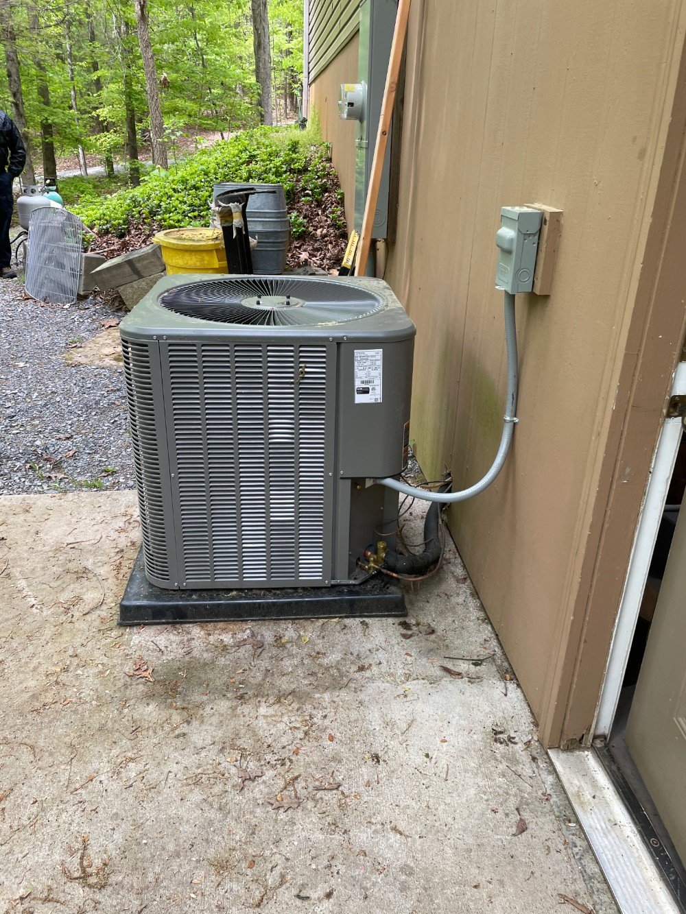 Split heat pump install