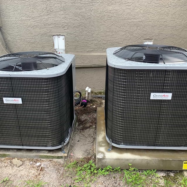 Two Air Conditioning Units Side by Side