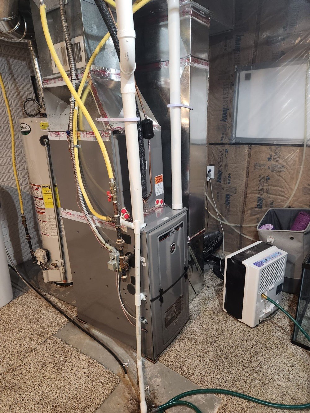 Picture of a furnace in a home.