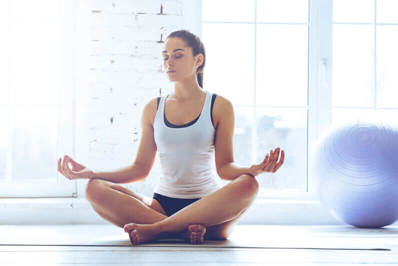 Woman meditating