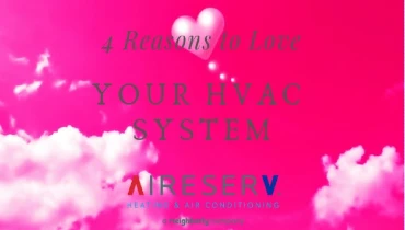 Aire Serv-branded Valentine's Day banner