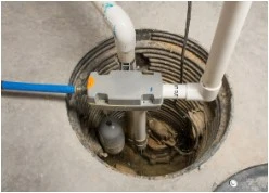 Sump pump in ground