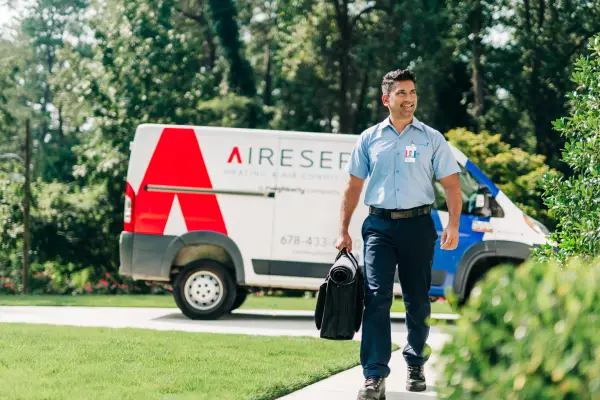 asv technician at doorstep