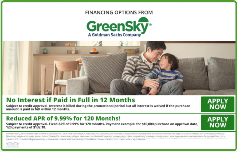 Ask about our financing options today.